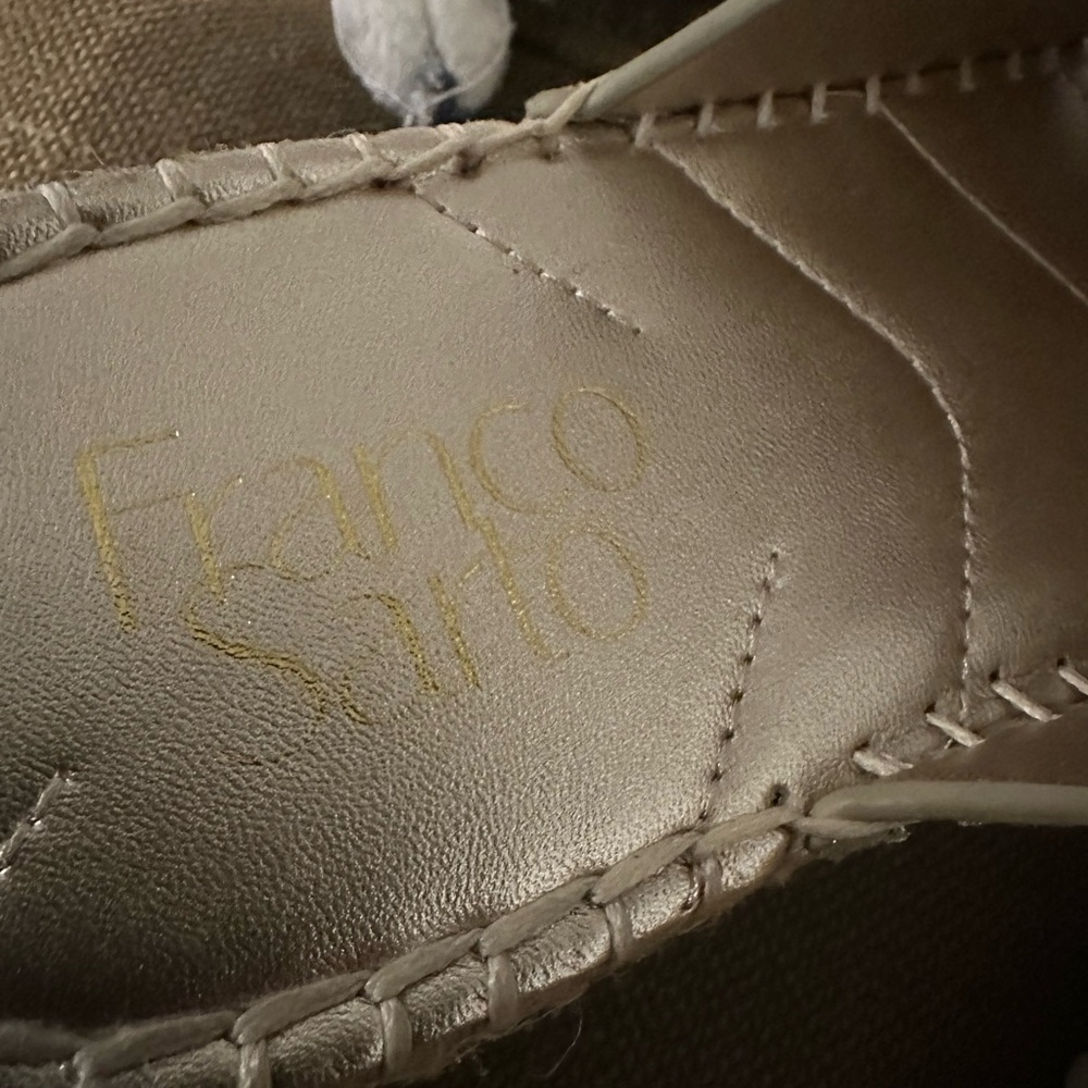 Franco Sarto Shimmering Cream Slide Sandals - Picture 3 of 4